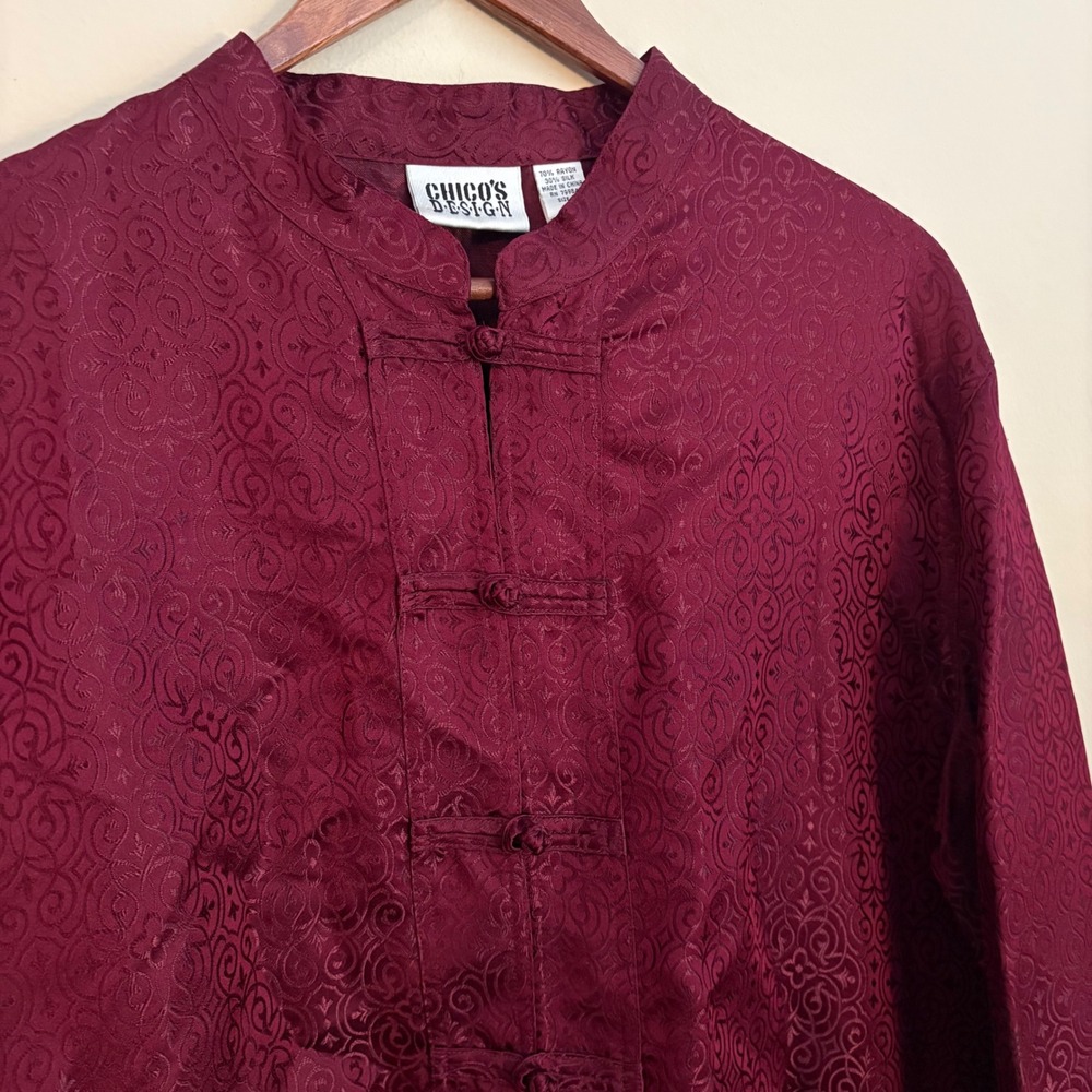 Vintage 1990's Womens Authentic Chicos Design Japanese Style Kimono Button Shirt
